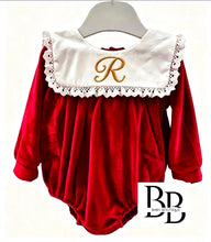 Load image into Gallery viewer, GRVC8 - Red Velvet style traditional Christmas romper