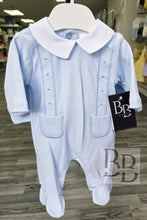 Load image into Gallery viewer, SG205 - Blue embroidered babygrow