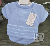 C8126 - Blue Knitted two piece set