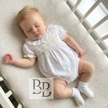 Load image into Gallery viewer, S26017 - Lemon smocked romper