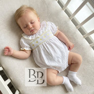 S26017 - Lemon smocked romper