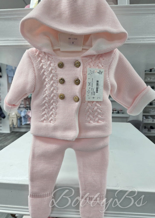 C3262 - Pink Cable Pramsuit