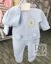 Load image into Gallery viewer, C1003 - Blue Three piece knitted trouser set