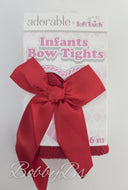 T120 - Red Satin Bow Tights