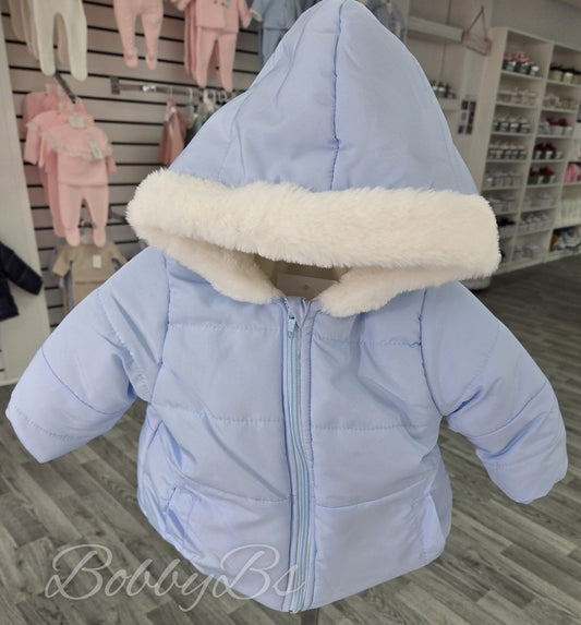 8450 - Baby Blue Padded Winter Coat