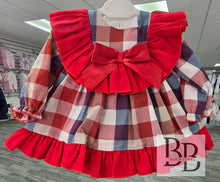 Load image into Gallery viewer, MYDB2499 - Red &amp; Blue Checked dress set