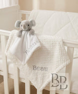 016 - White personalised Blanket & Comforter set