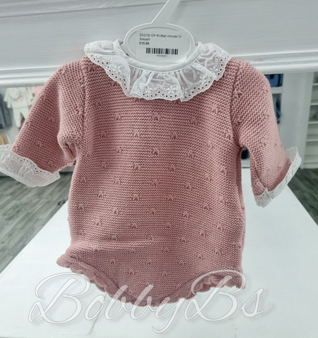 20/213 ~ Long sleeved dustypink knitted romper