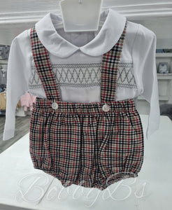 LS1312 ~ Smock check two piece