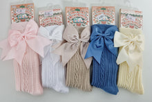 Load image into Gallery viewer, S350 - Knee high Bow sock