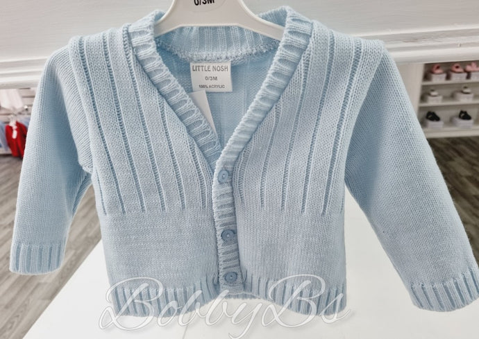 MC026 - Blue knitted baby cardigan