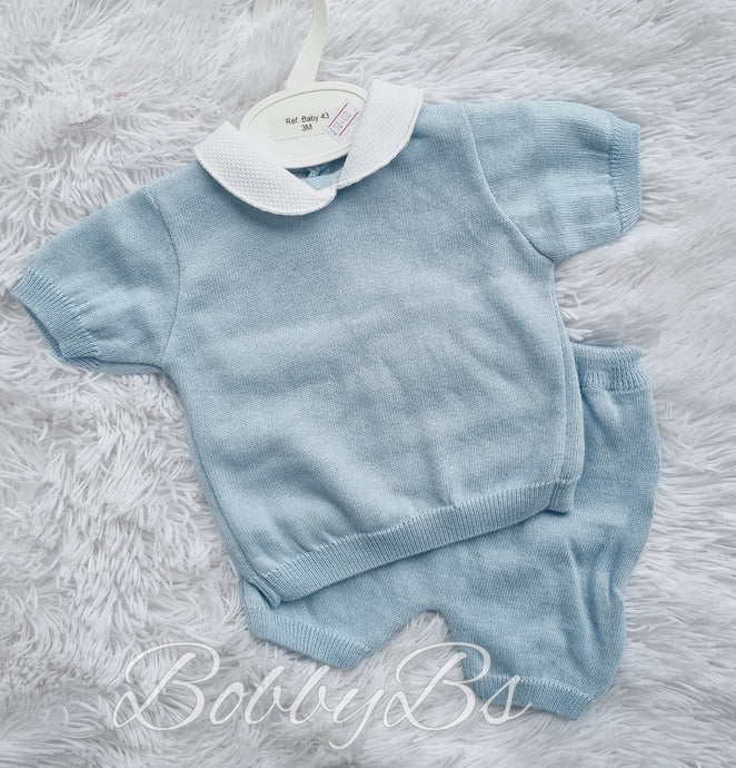 Baby43 - Peterpan fine knit short set