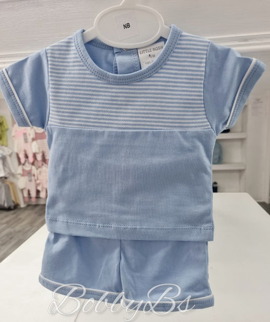 LBS23/100 - Blue cotton short set