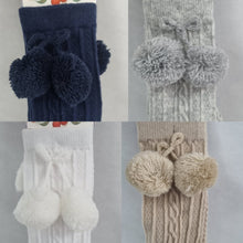 Load image into Gallery viewer, S355 - Knee high Pompom sock.