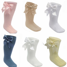Load image into Gallery viewer, S350 ~ Knee high Bow sock.