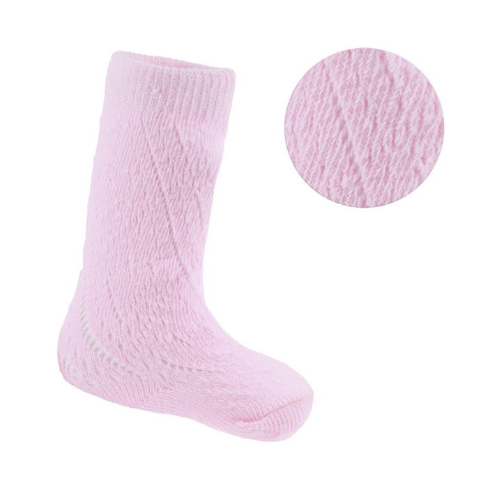 PS02 ~ Pereline - Pink knee high sock.